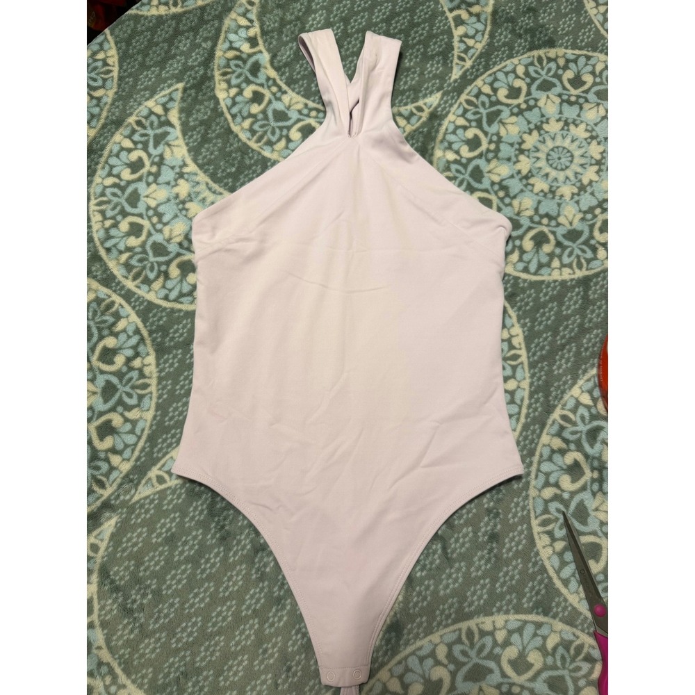 Babaton Contour Halter Bodysuit Lavender Size M Note Flaw